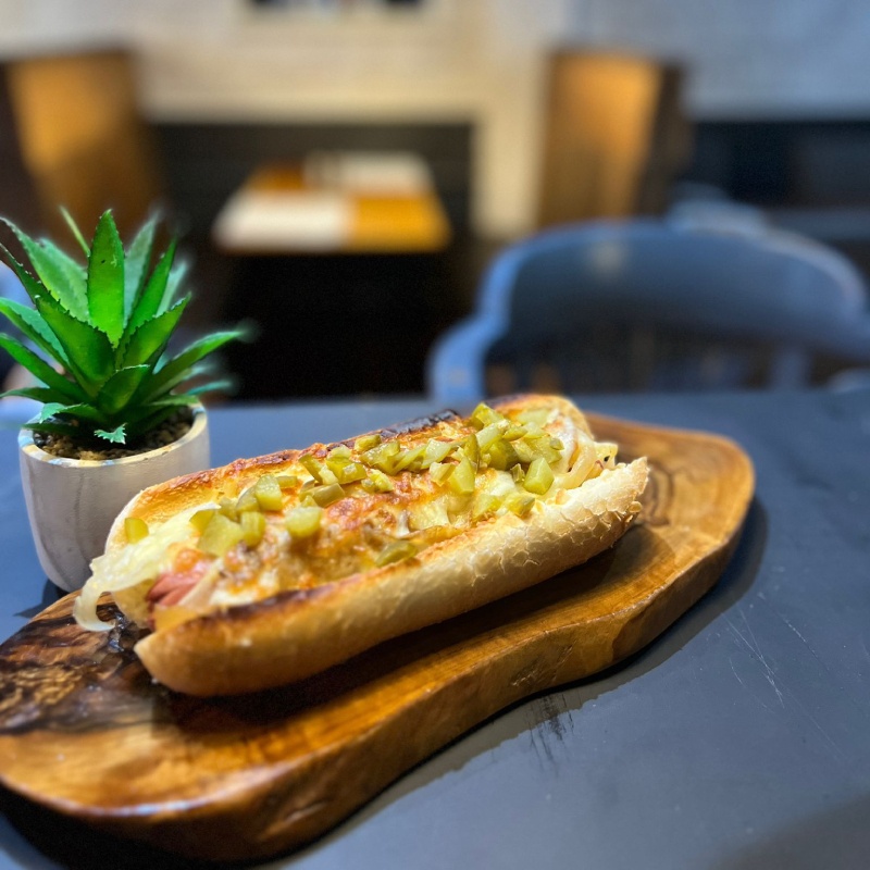 Po'Boyz Restaurant Glasgow  Smoked Hot Dog 